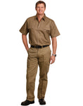 WP08 - Mens Heavy Cotton Pre-shrunk Drill Pants Stout Size AWS
