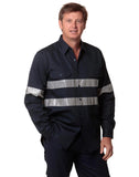 WT04HV - Cotton Drill Long Sleeve Work Shirt with 3M Tapes AWS