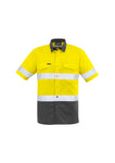 Mens Rugged Cooling Taped Hi Vis Spliced S/S Shirt ZW835